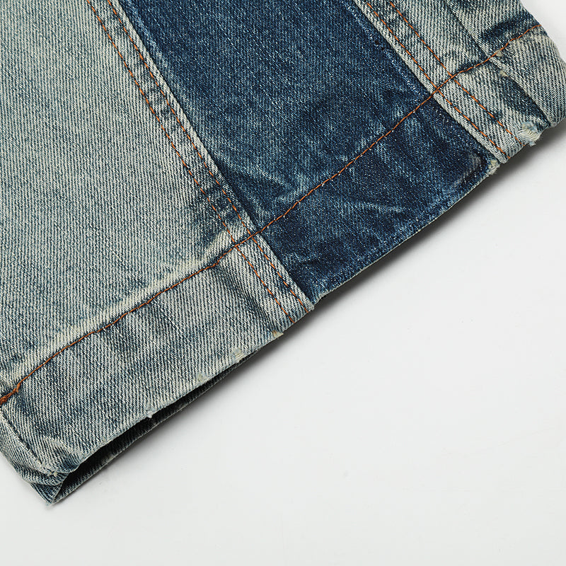 Blue Patchwork Jeans PinkLimes Trending Streetwear