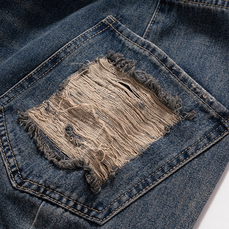 Urban Ripped Straight Jeans PinkLimes Trending Streetwear