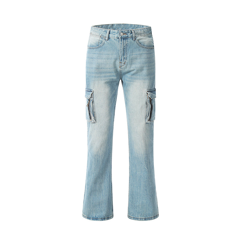 Cargo Blue Denim Streetwear Jeans Blue PinkLimes Trending Streetwear