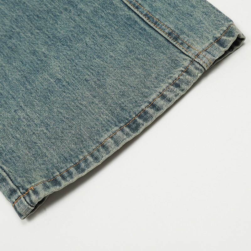Pocket Blue Distressed Loose Fit Jeans PinkLimes Trending Streetwear