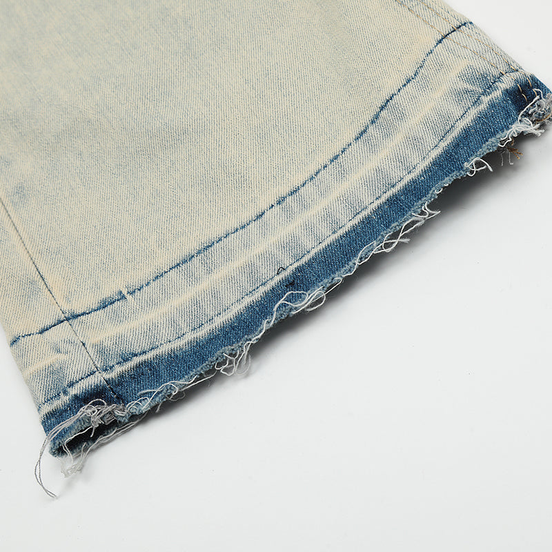 Flared Zip Denim Jeans PinkLimes Trending Streetwear