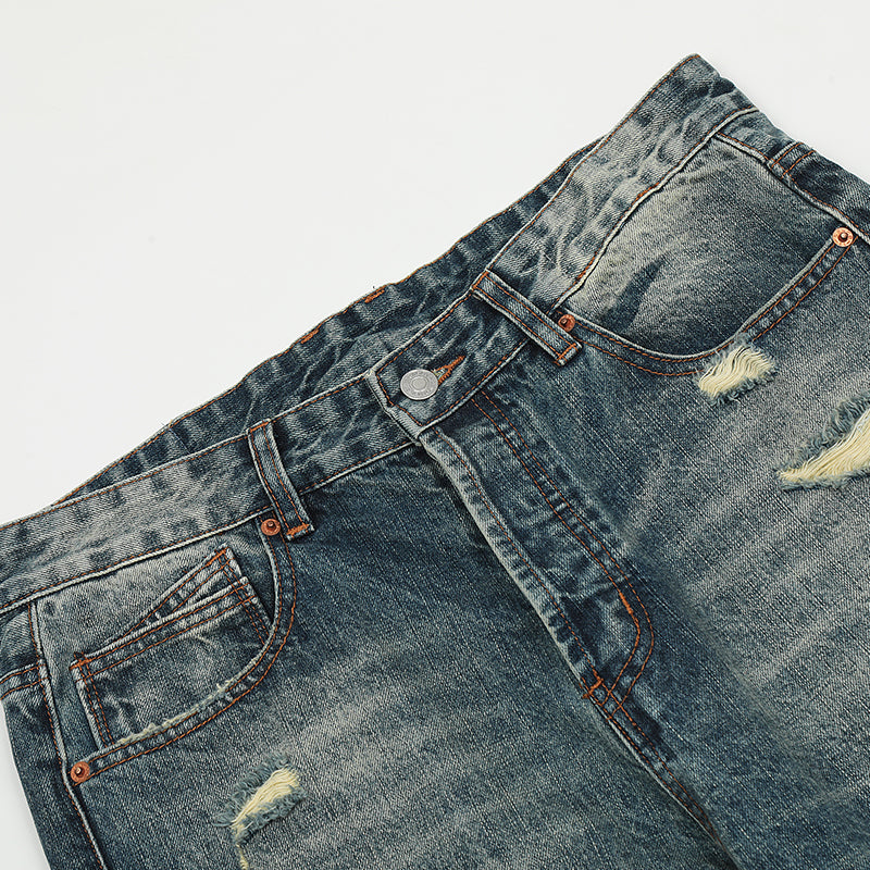 Ripped Blue Streetwear Jeans PinkLimes Trending Streetwear