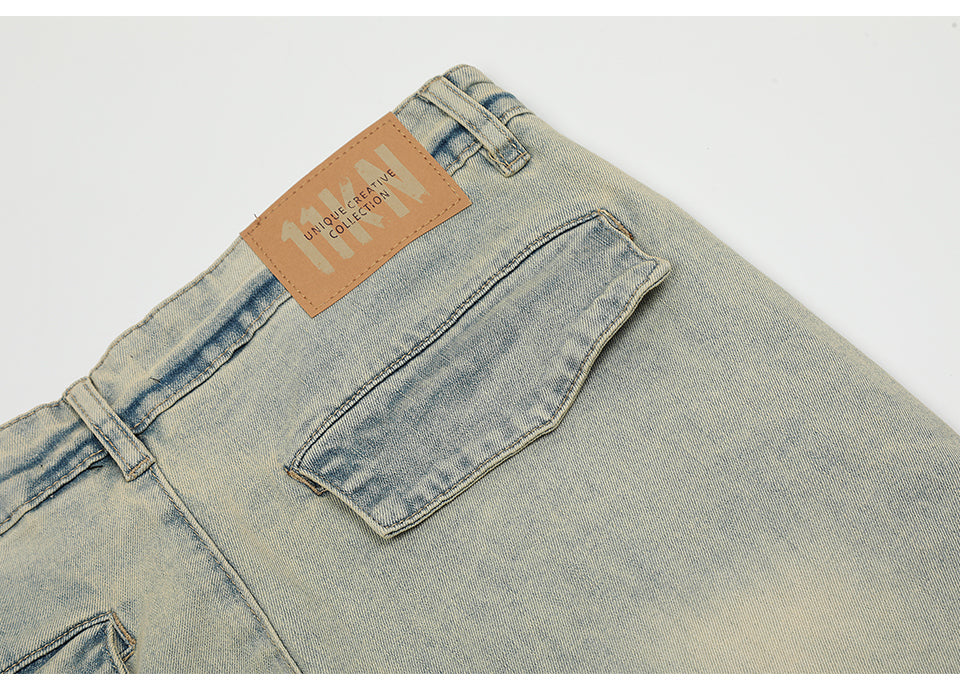 Khaki Washed Jeans PinkLimes Trending Streetwear