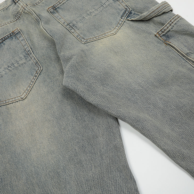 Washed Snap-Hem Straight Leg Jeans PinkLimes Trending Streetwear