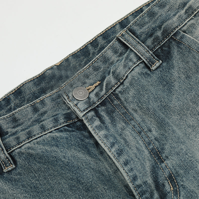 Spliced Pocket Denim Jeans PinkLimes Trending Streetwear