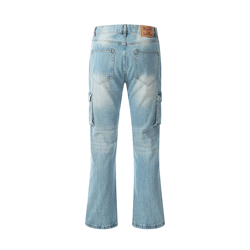 Cargo Blue Denim Streetwear Jeans PinkLimes Trending Streetwear