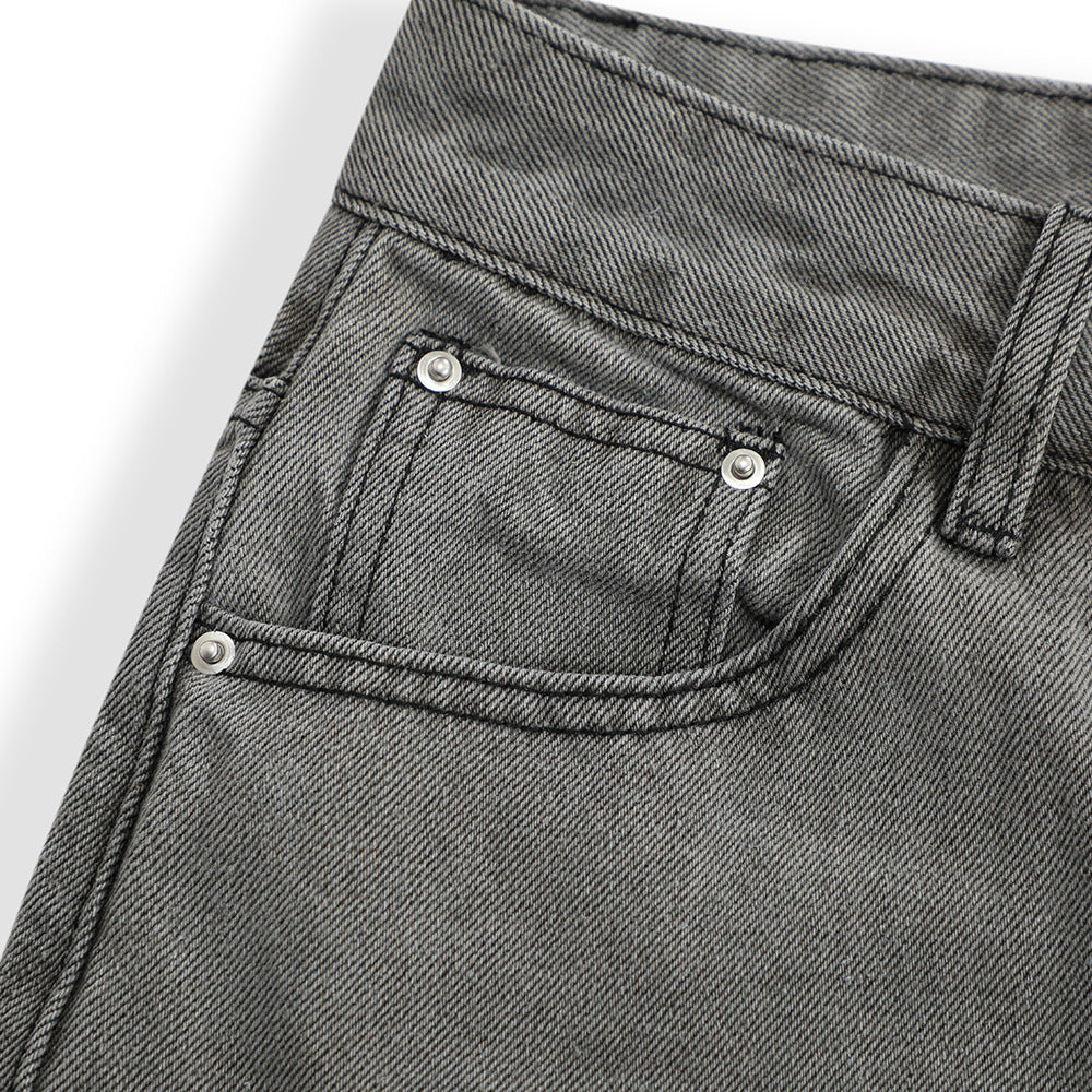 Washed Old Denim Wide Leg Jeans PinkLimes Trending Streetwear