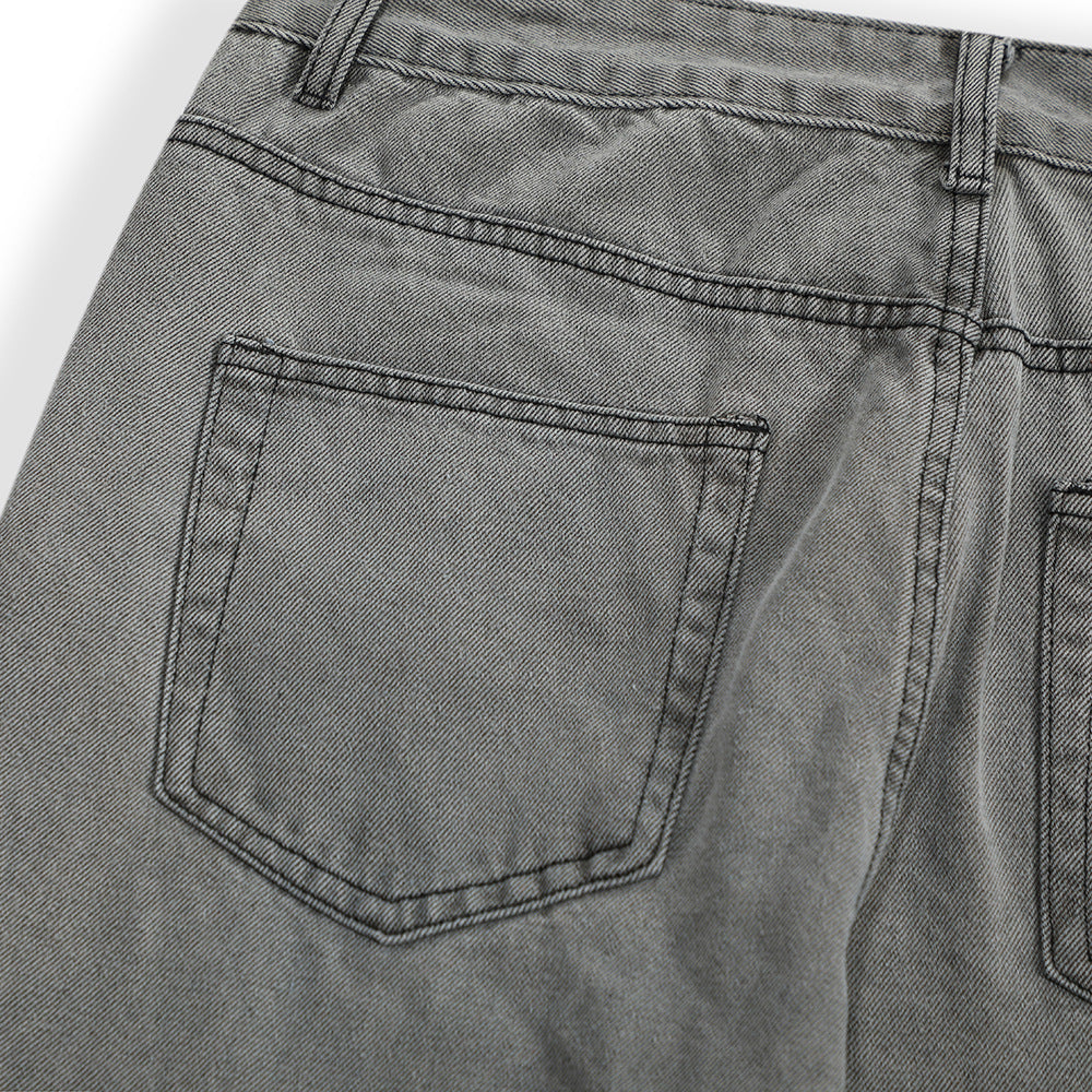 Washed Old Denim Wide Leg Jeans PinkLimes Trending Streetwear