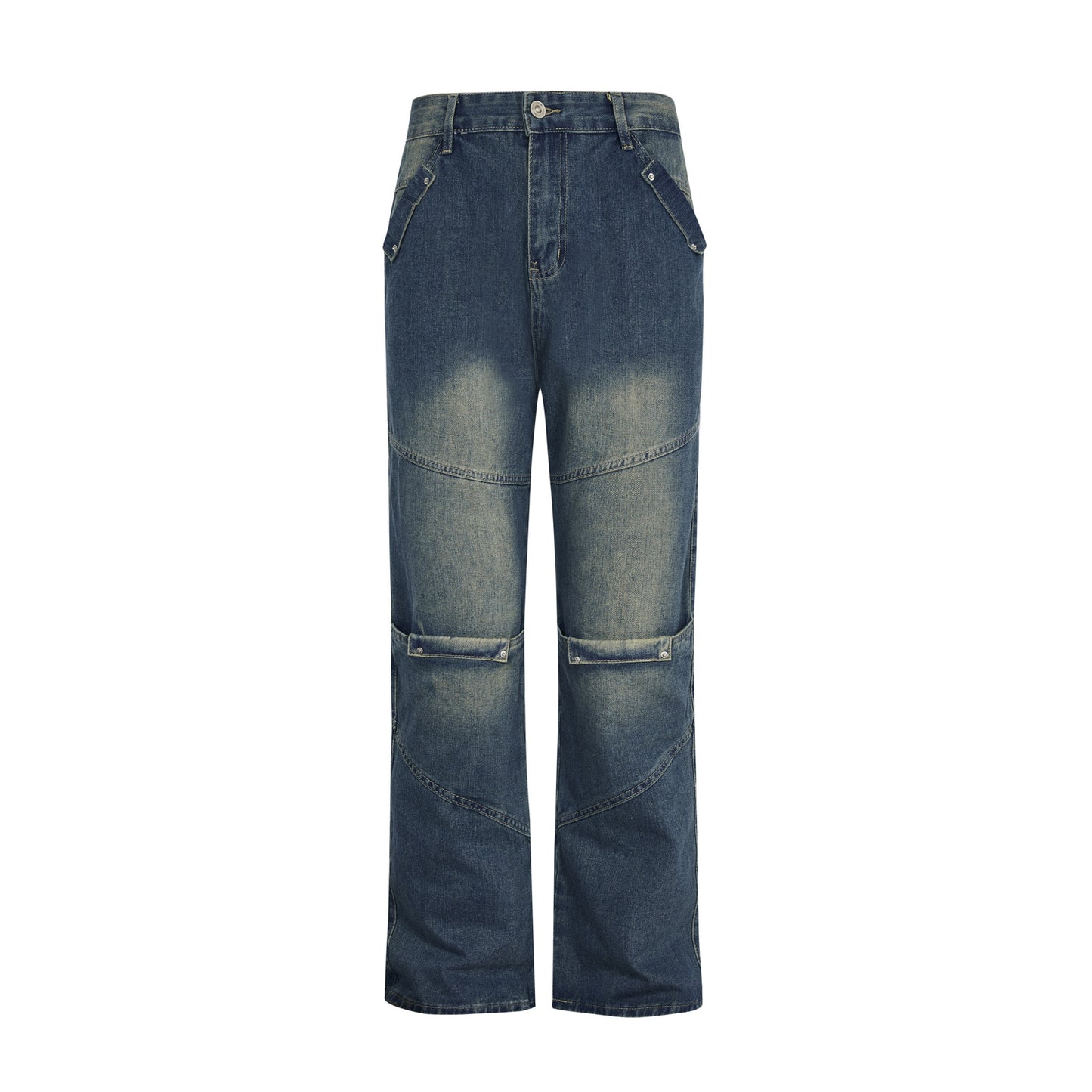 MADEEXTREME Vintage Washed Jeans Navy Blue PinkLimes Trending Streetwear