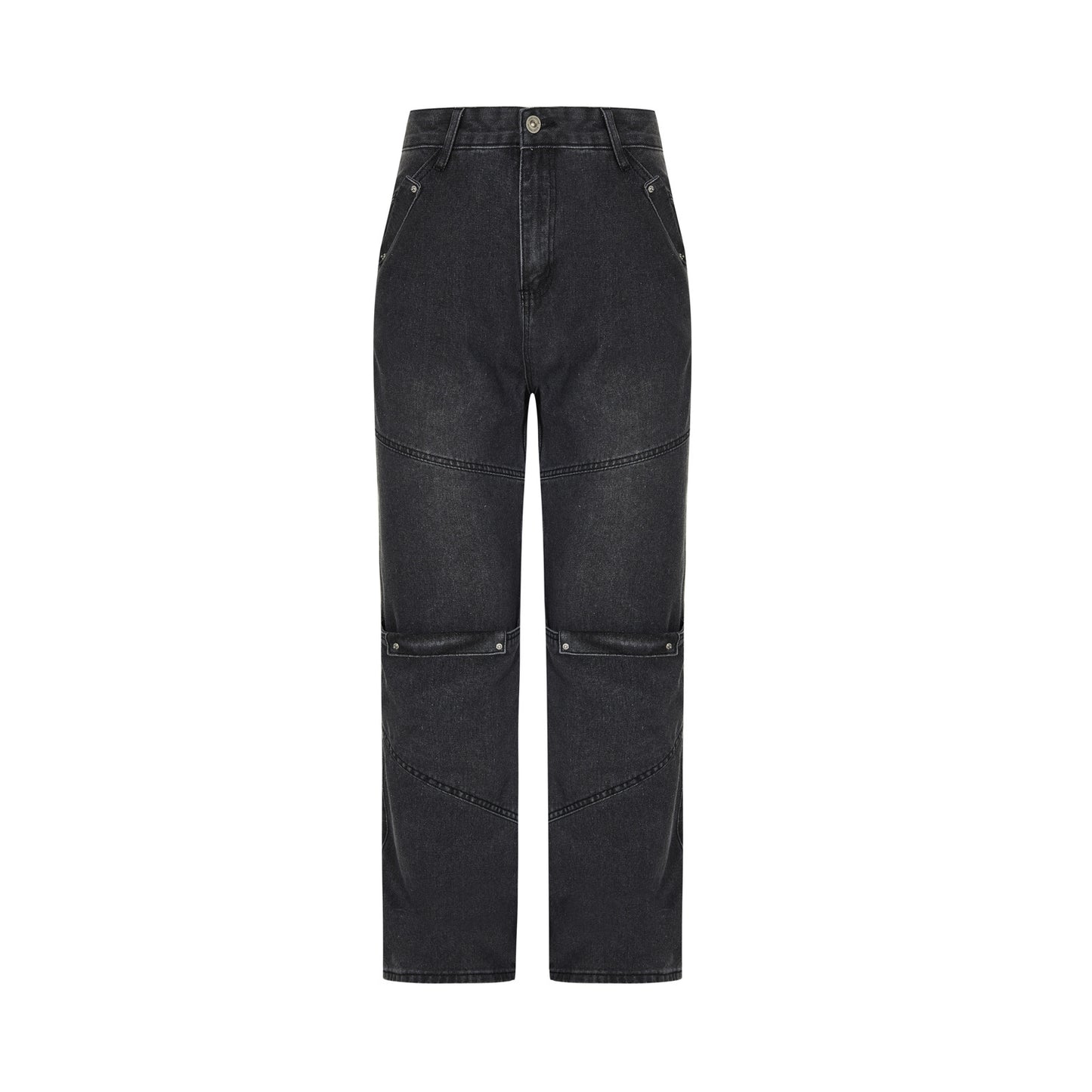 MADEEXTREME Vintage Washed Jeans Black PinkLimes Trending Streetwear
