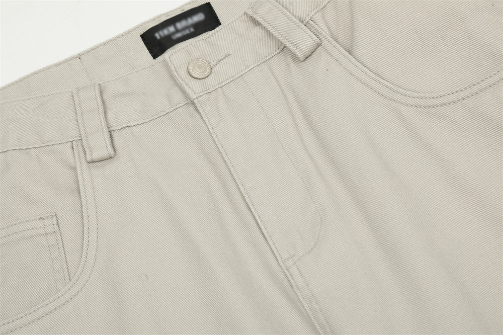 Rice Ash Straight Wide-Leg Jeans PinkLimes Trending Streetwear
