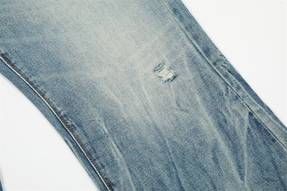 Ripped Gradient Micro-Flared Jeans PinkLimes Trending Streetwear
