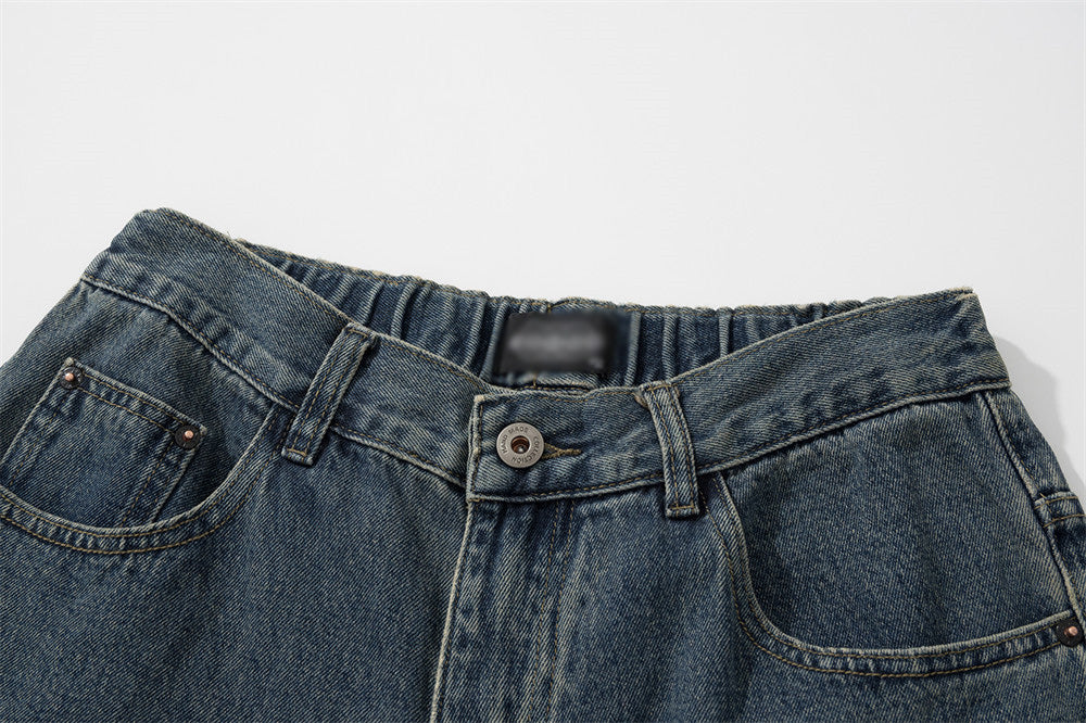 Ripped Patch Loose Wide-Leg Jeans PinkLimes Trending Streetwear