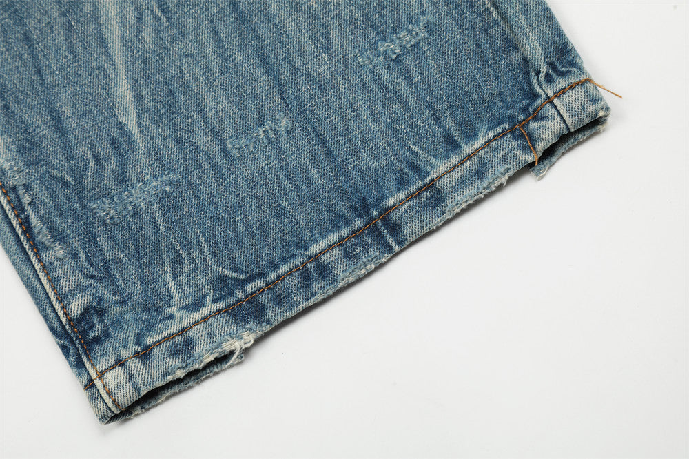 Ripped Gradient Micro-Flared Jeans PinkLimes Trending Streetwear