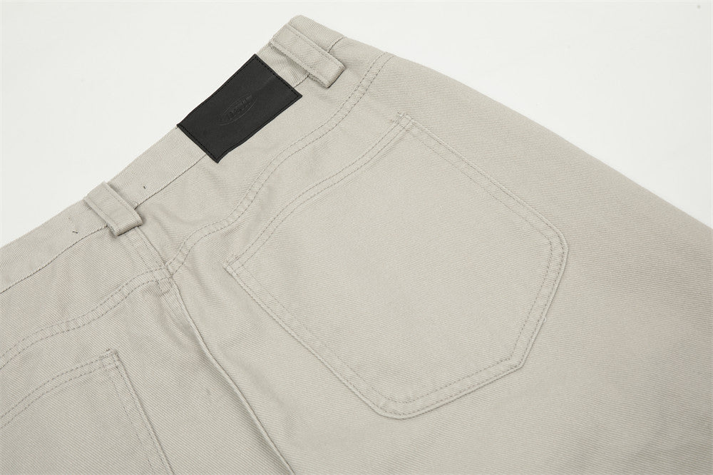 Rice Ash Straight Wide-Leg Jeans PinkLimes Trending Streetwear