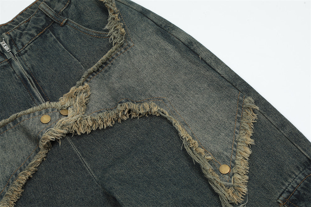Star Stitch Baggy Jeans PinkLimes Trending Streetwear