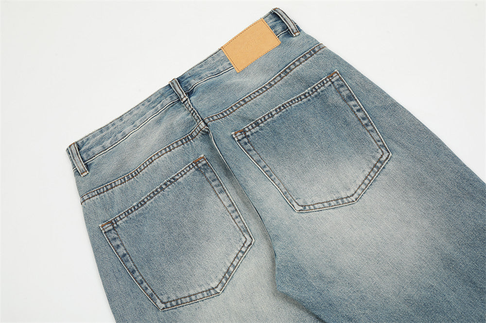 Ripped Gradient Micro-Flared Jeans PinkLimes Trending Streetwear