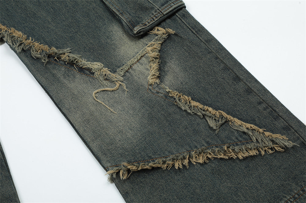 Star Stitch Baggy Jeans PinkLimes Trending Streetwear