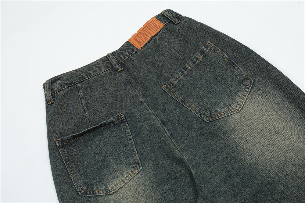 Star Stitch Baggy Jeans PinkLimes Trending Streetwear