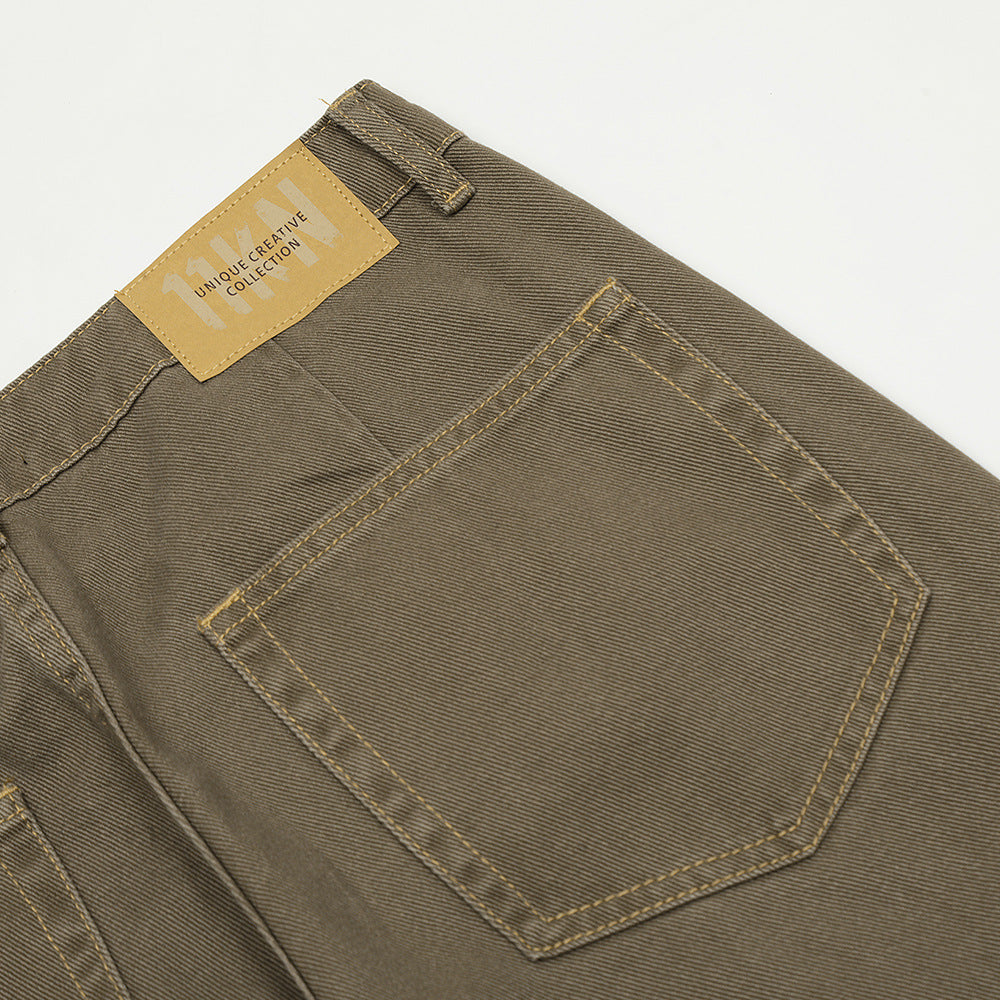 Retro Micro-Flared Wide-Leg Jeans PinkLimes Trending Streetwear