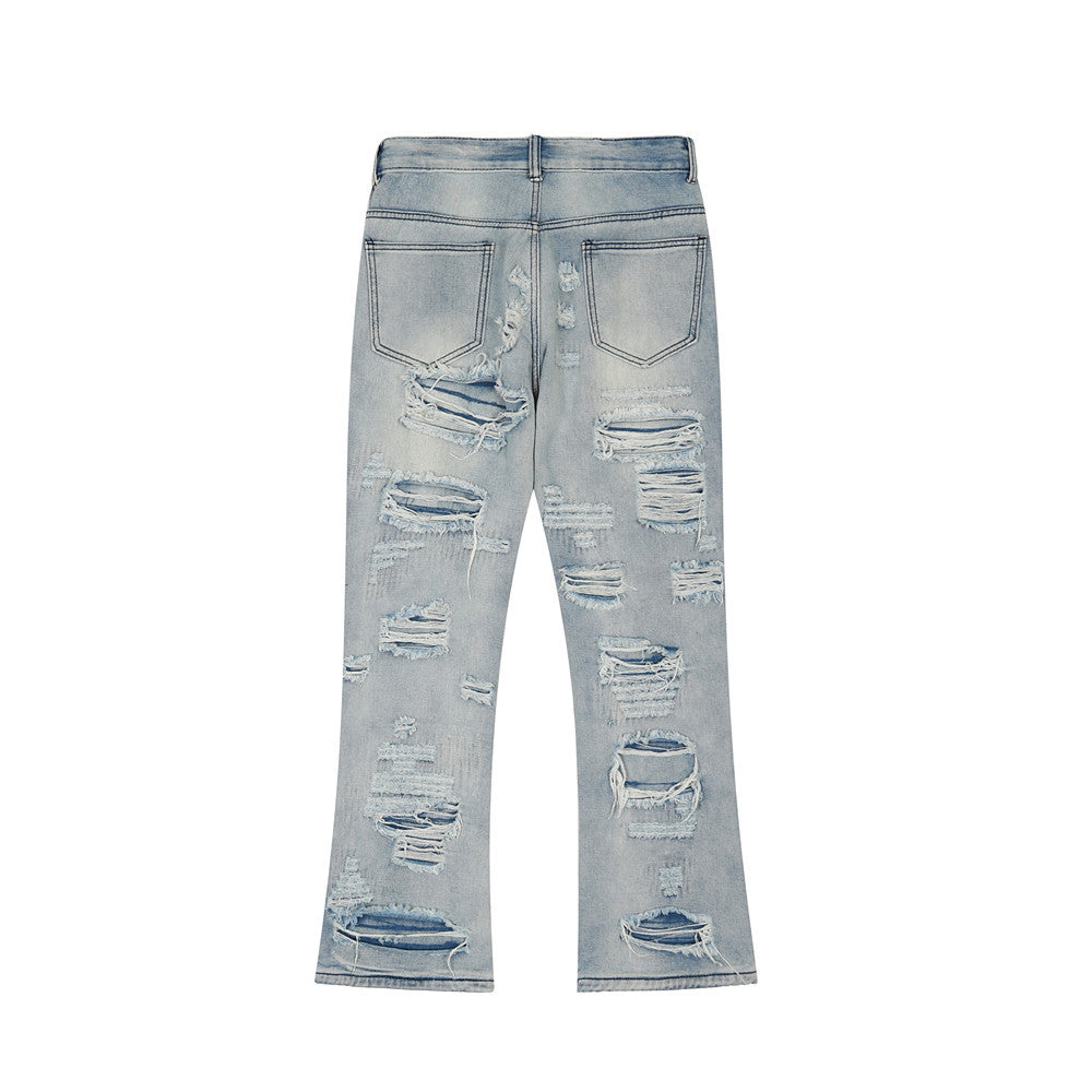 Ripped Wide-Leg Jeans PinkLimes Trending Streetwear