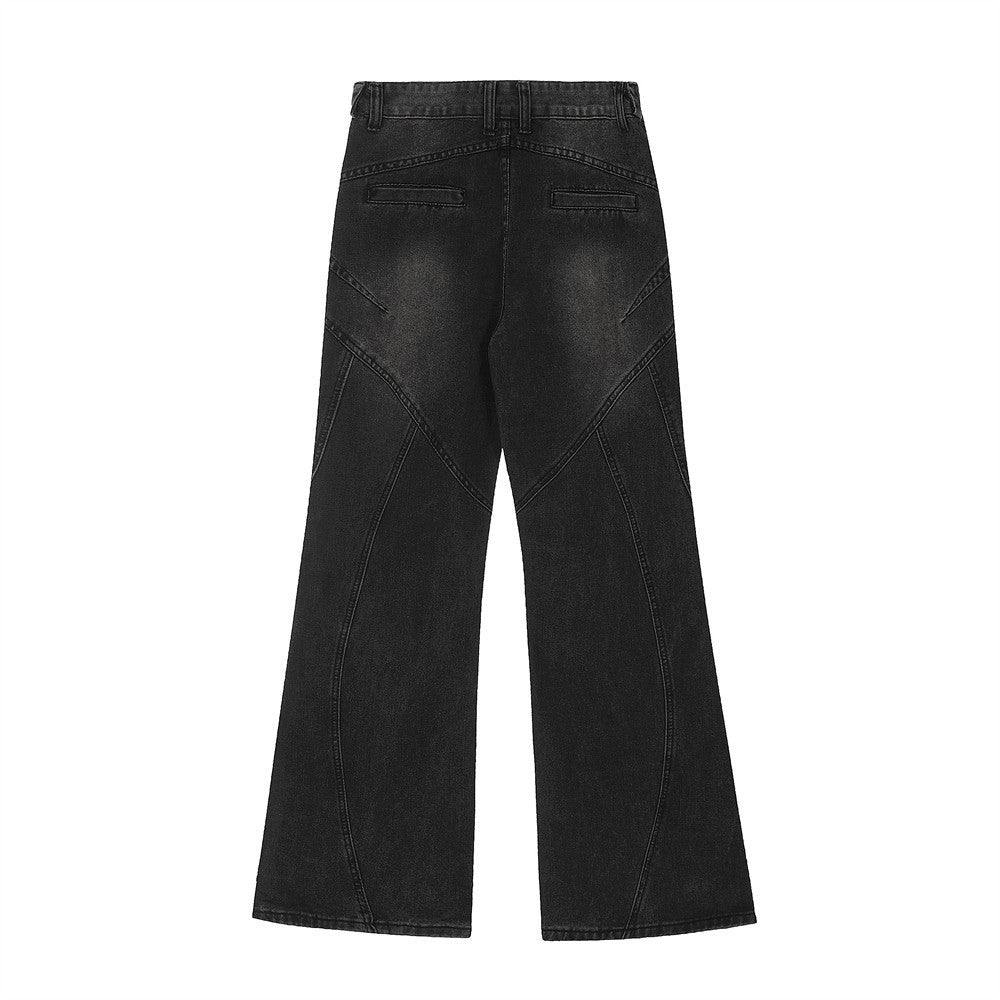 Deconstructed Micro-Flared Wide-Leg Jeans PinkLimes Trending Streetwear