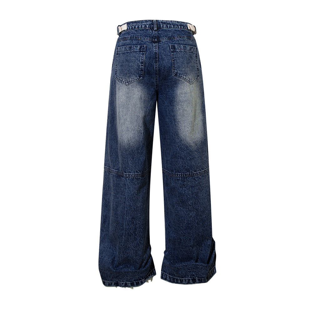 Washed Baggy Denim Jeans PinkLimes Trending Streetwear