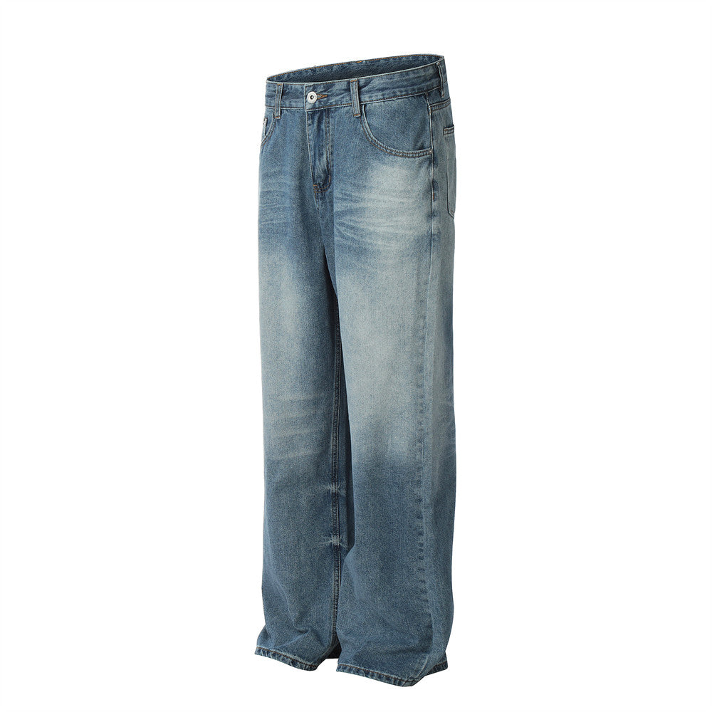 Washed Pleated Wide-Leg Street Jeans PinkLimes Trending Streetwear