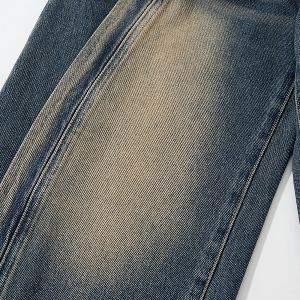 Washed Split Stitch Wide-Leg Jeans PinkLimes Trending Streetwear