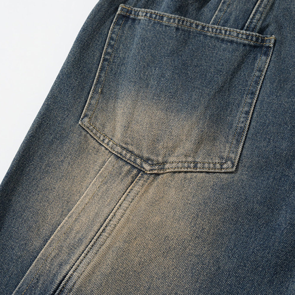 Washed Split Stitch Wide-Leg Jeans PinkLimes Trending Streetwear