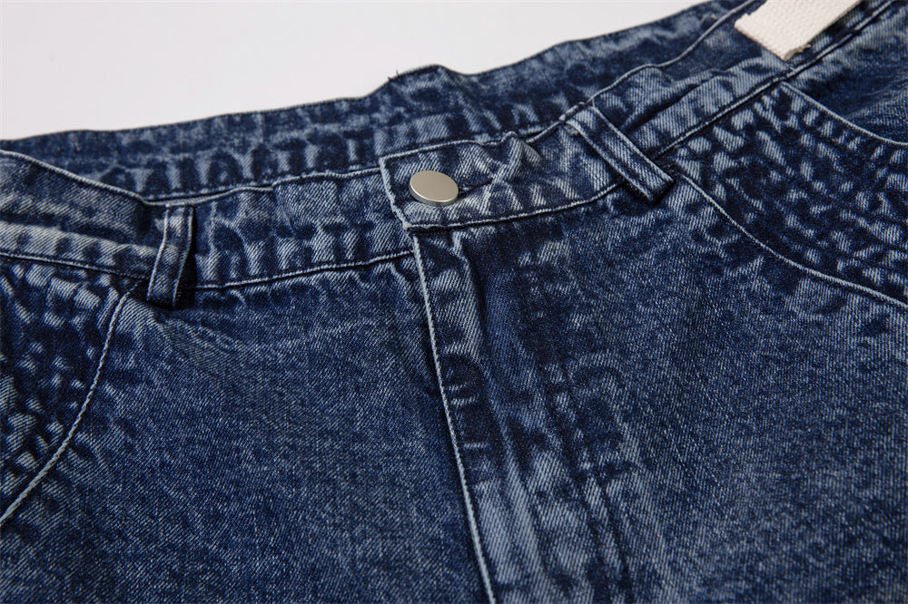 Washed Baggy Denim Jeans PinkLimes Trending Streetwear