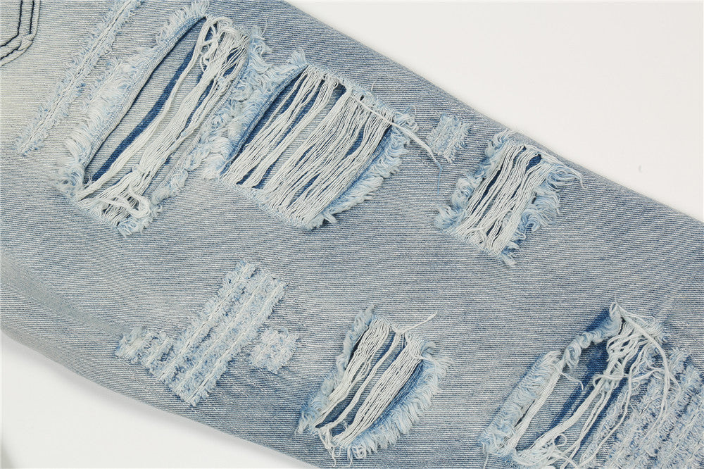 Ripped Wide-Leg Jeans PinkLimes Trending Streetwear