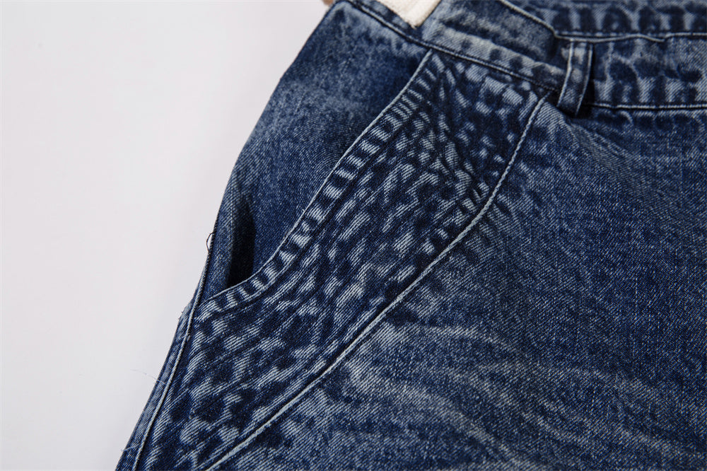 Washed Baggy Denim Jeans PinkLimes Trending Streetwear