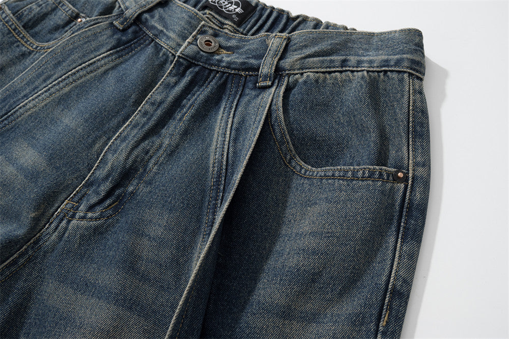 Washed Split Stitch Wide-Leg Jeans PinkLimes Trending Streetwear