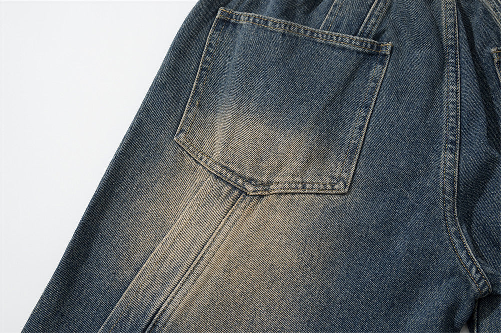 Washed Split Stitch Wide-Leg Jeans PinkLimes Trending Streetwear