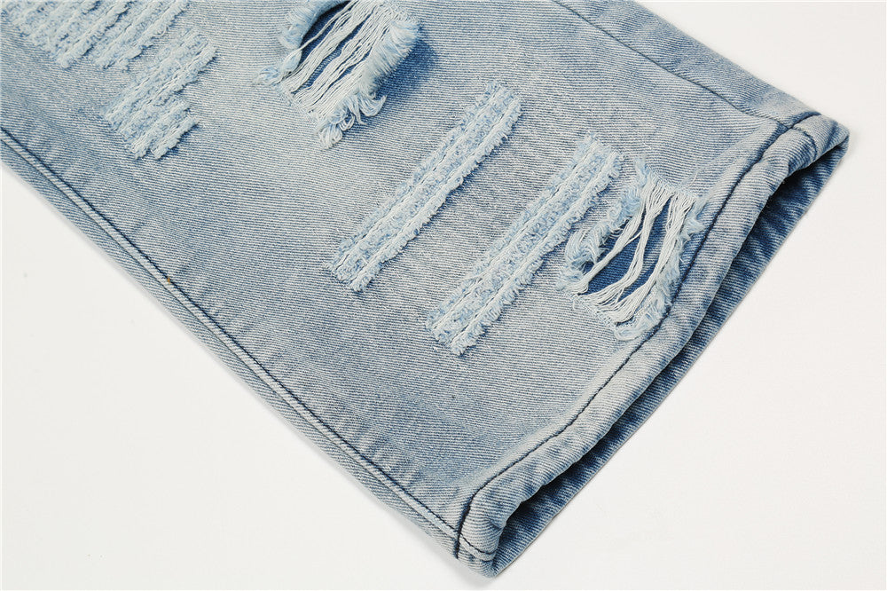 Ripped Wide-Leg Jeans PinkLimes Trending Streetwear