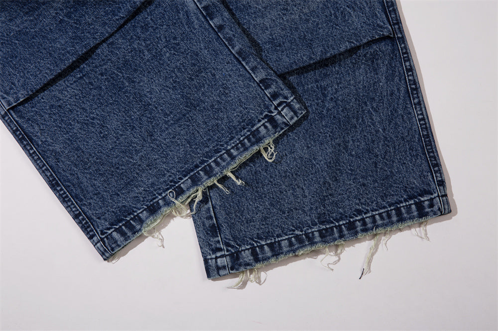 Washed Baggy Denim Jeans PinkLimes Trending Streetwear