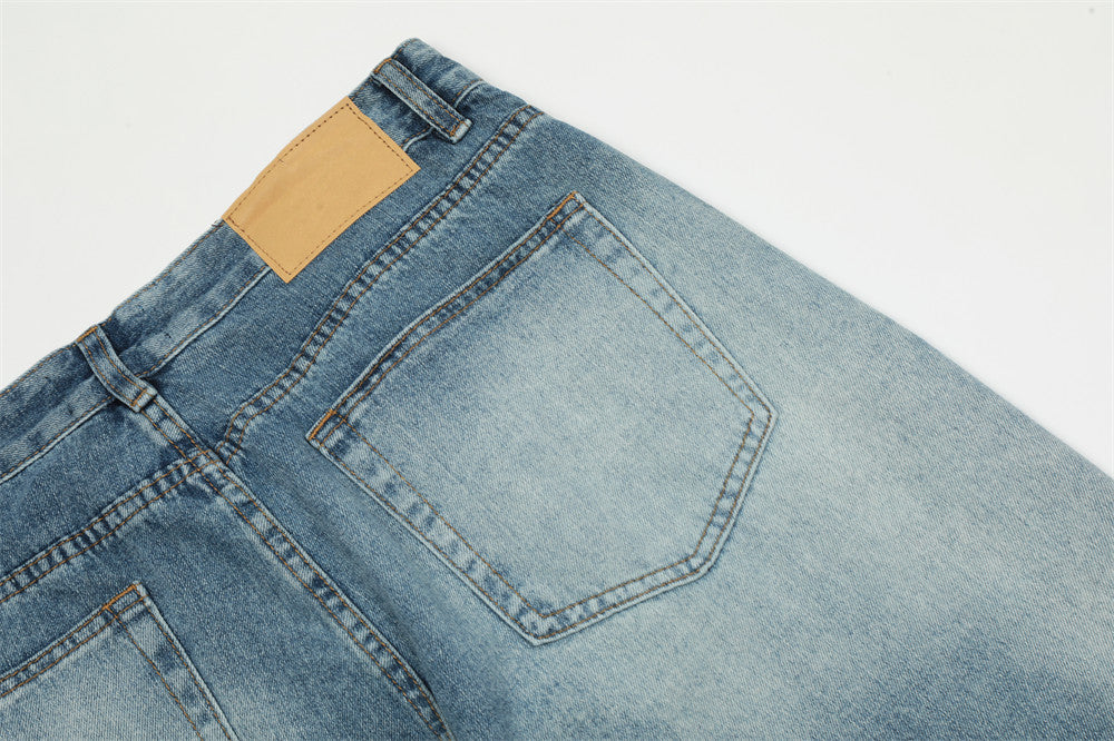Washed Pleated Wide-Leg Street Jeans PinkLimes Trending Streetwear