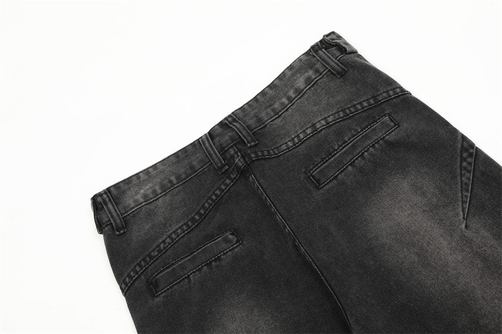 Deconstructed Micro-Flared Wide-Leg Jeans PinkLimes Trending Streetwear