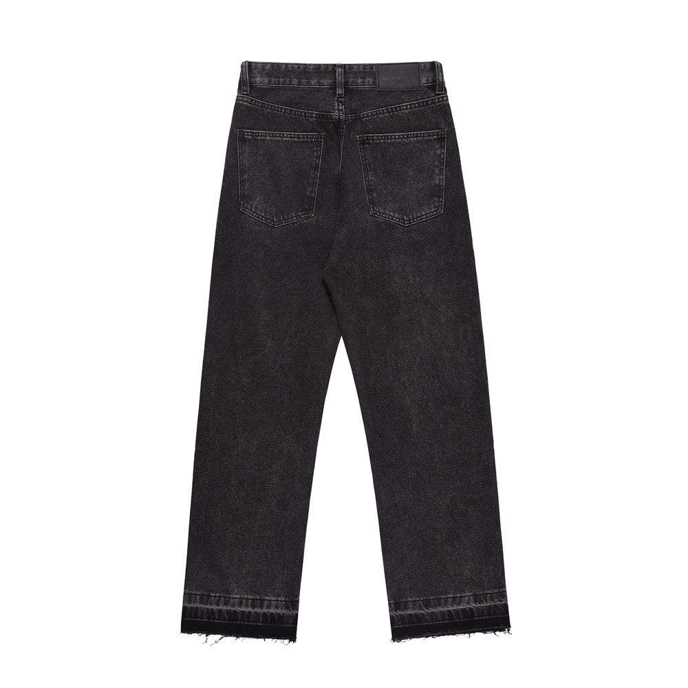 Neutral Washed Faded Loose Denim Pants PinkLimes Trending Streetwear