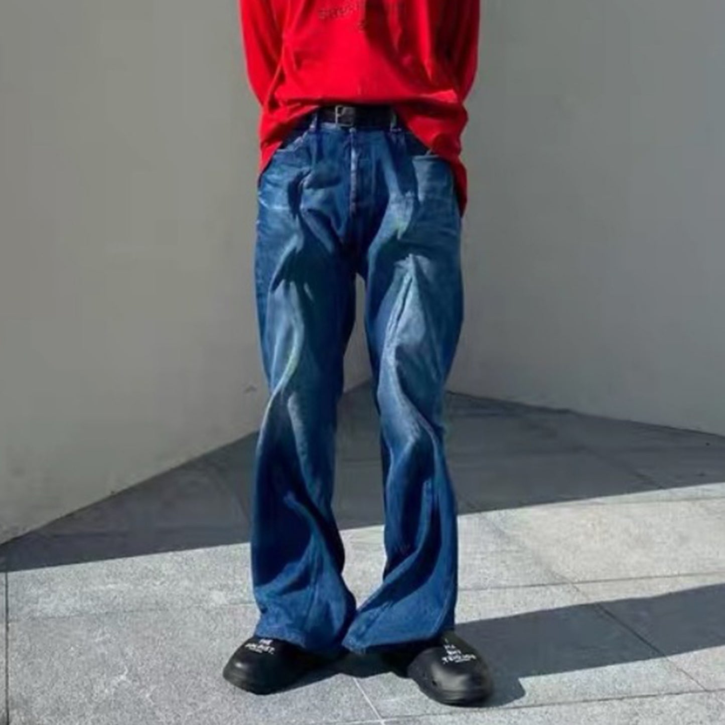 Wide Leg Jeans with Center Hem PinkLimes Trending Streetwear