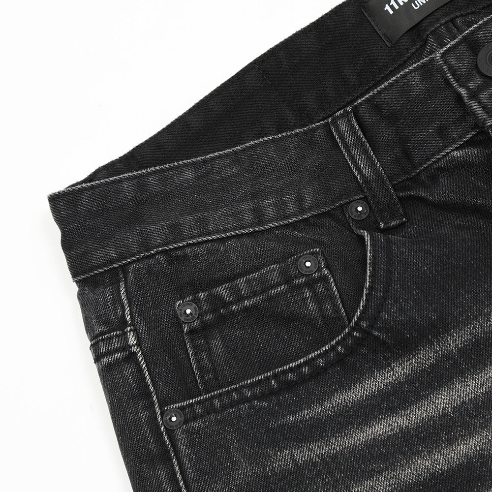 Loose Fit Washed Denim Straight Jeans PinkLimes Trending Streetwear