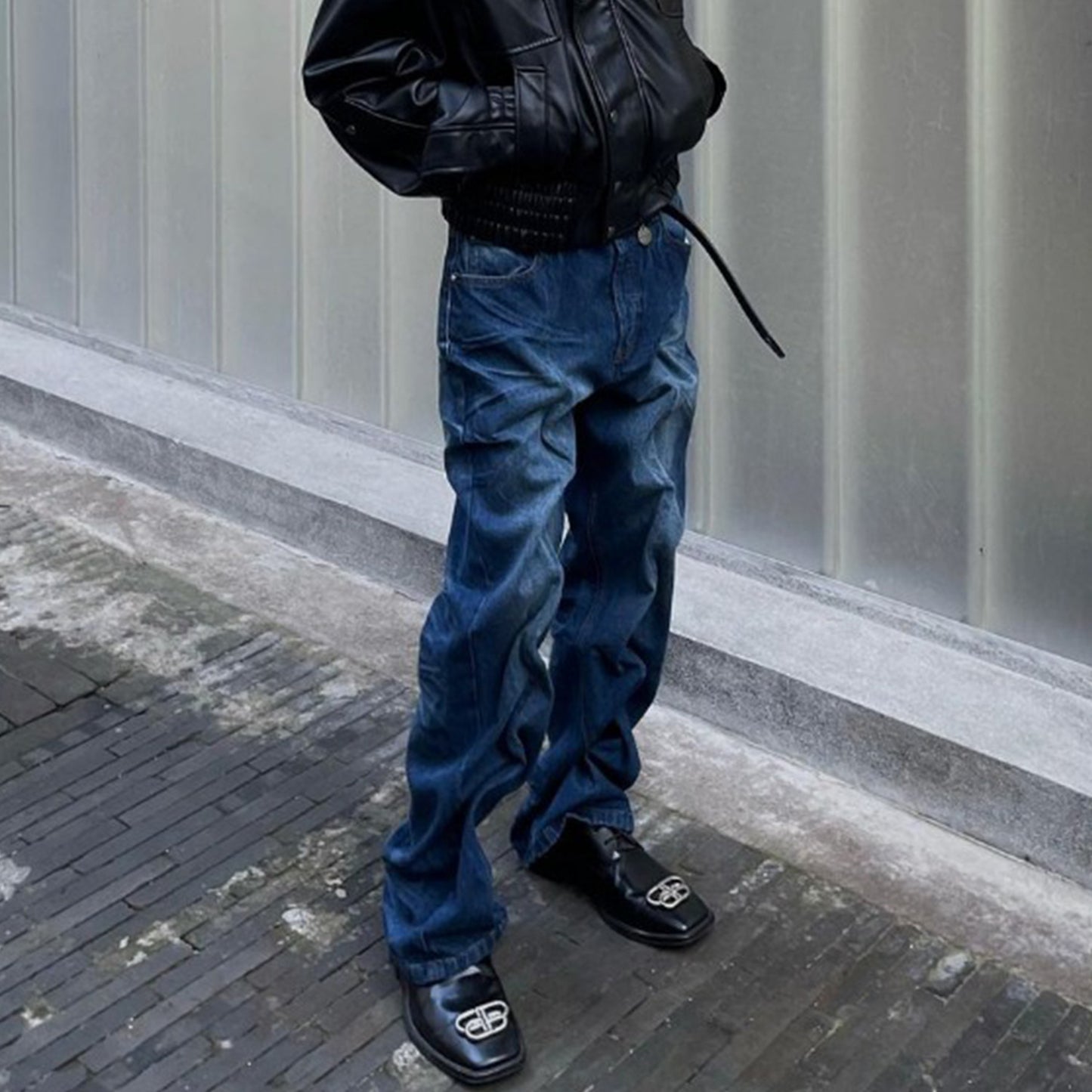 Wide Leg Jeans with Center Hem PinkLimes Trending Streetwear
