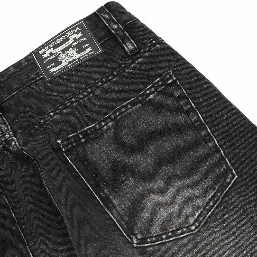 Loose Fit Washed Denim Straight Jeans PinkLimes Trending Streetwear