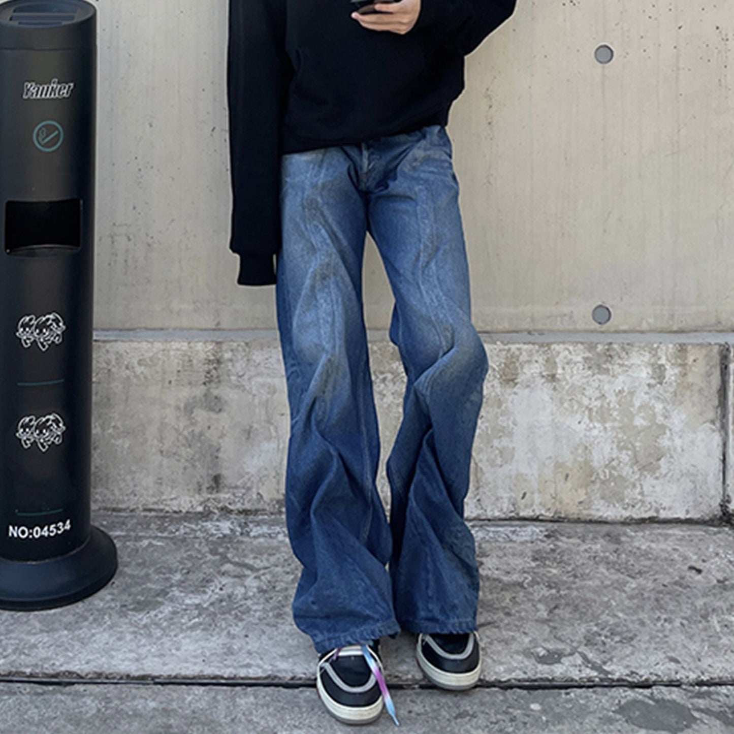 Wide Leg Jeans with Center Hem PinkLimes Trending Streetwear