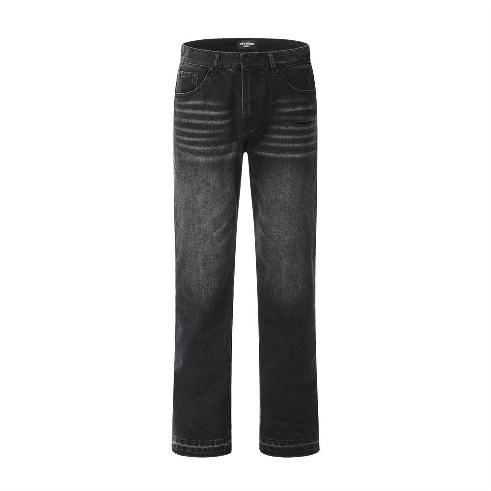 Loose Fit Washed Denim Straight Jeans PinkLimes Trending Streetwear