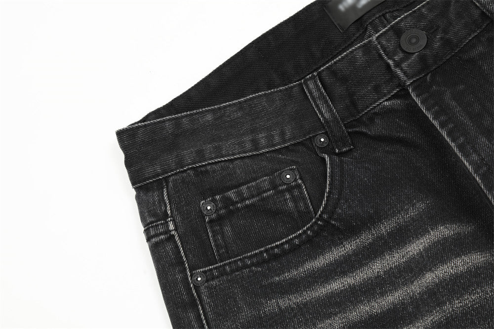 Loose Fit Washed Denim Straight Jeans PinkLimes Trending Streetwear
