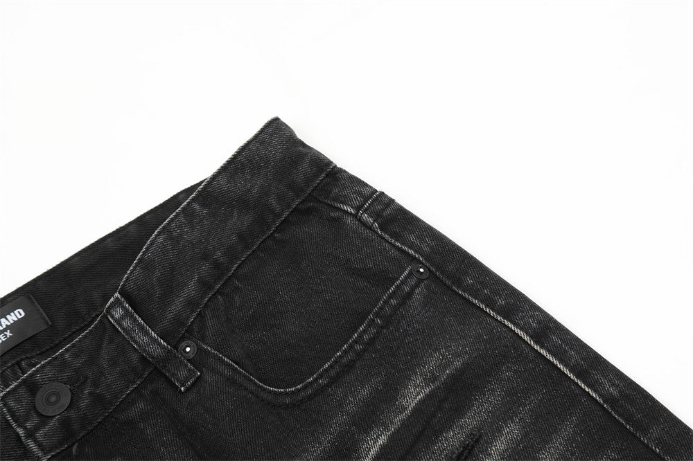 Loose Fit Washed Denim Straight Jeans PinkLimes Trending Streetwear
