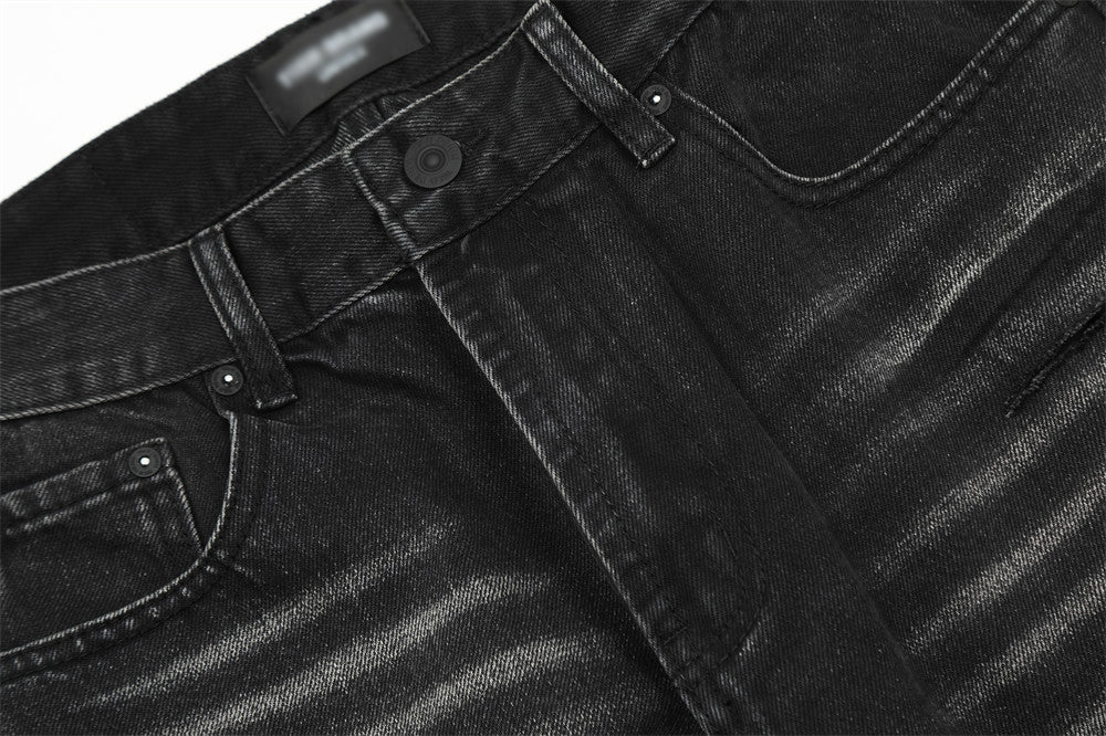 Loose Fit Washed Denim Straight Jeans PinkLimes Trending Streetwear