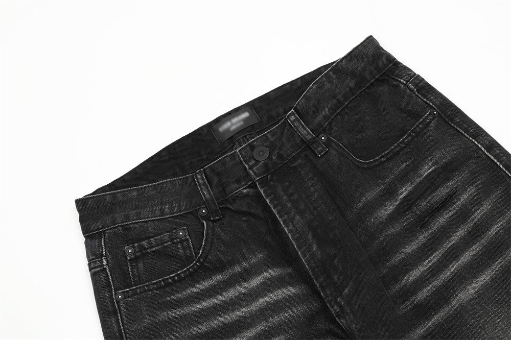 Loose Fit Washed Denim Straight Jeans PinkLimes Trending Streetwear